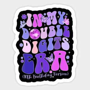 In My Double Digits Era Girls 10th Birthday Sticker